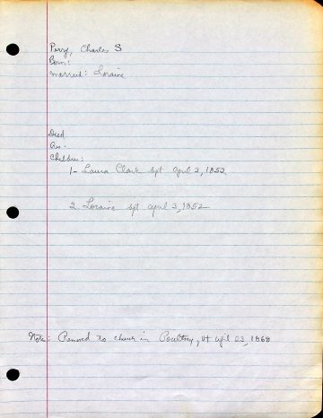 PERRY, Charles S. (n.d.) Loraine